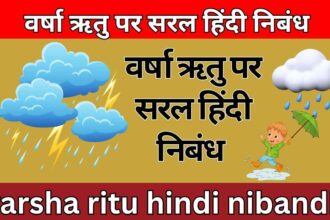 वर्षा ऋतु पर सरल हिंदी निबंध varsha ritu hindi nibandh